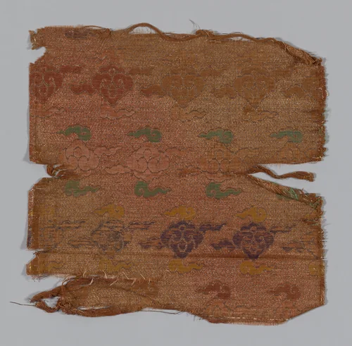 Fragment by China, textile, 1670-1830