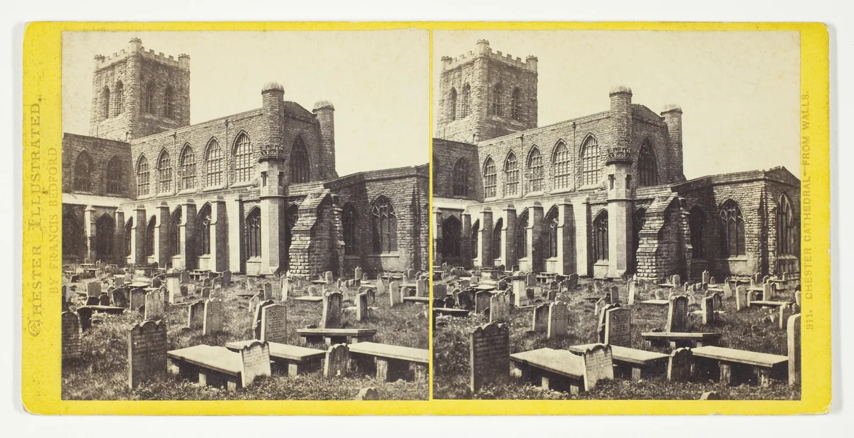Chester Cathedral - From Walls, No. 911 from the series "Chester Illustrated" by Francis Bedford, photograph, 1850-1894