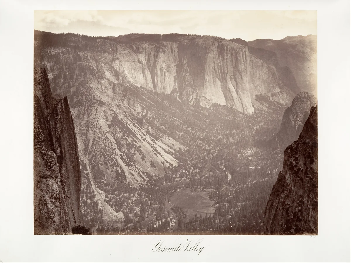 Yosemite Valley by Carleton E. Watkins, photograph, 1870-1874