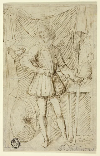 Portrait of a Nobleman in Armor by Pieter Claesz. Soutman, drawing, 1600-1700