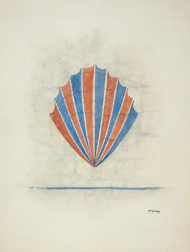 Restoration Drawing: Wall Painting by William McAuley, index of american design, 1938