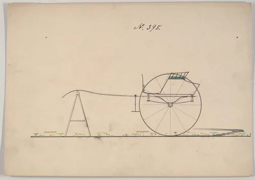 Bradford Cart #395 by Brewster & Co., drawing, 1850-1865