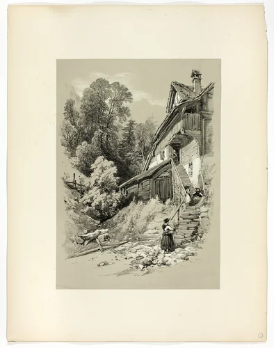Brunnen, from Picturesque Selections by James Duffield Harding, print, 1860
