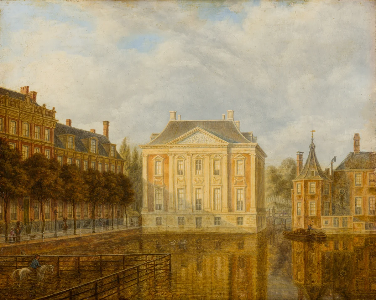 View of the Mauritshuis by Augustus Wijnantz, painting, 1830