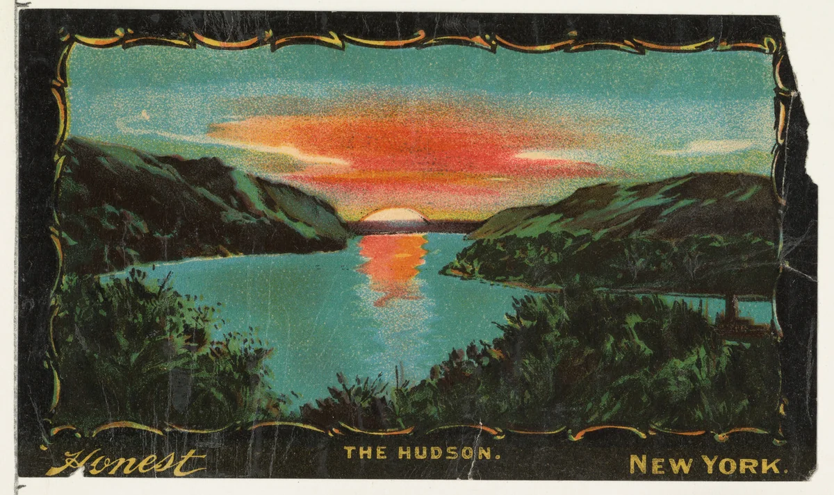 The Hudson River, from the Transparencies series (N137) issued by W. Duke, Sons & Co. to promote Honest Long Cut Tobacco by W. Duke, Sons & Co., print, 1884-1890