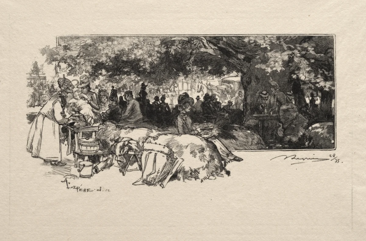Cantine de la Mère Pichard by Auguste Louis Lepère, print, 1888