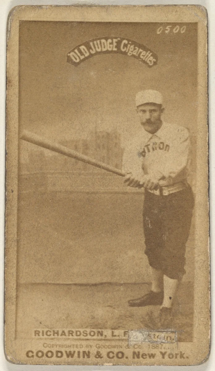 Richardson, Left Field, Boston, from the Old Judge series (N172) for Old Judge Cigarettes by Goodwin & Company, photograph, 1887