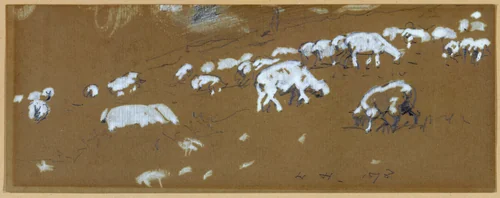 Sheep by Winslow Homer, artwork, 1878