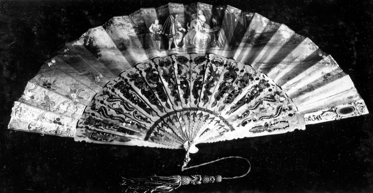 Fan by France, textile, 1825-1875