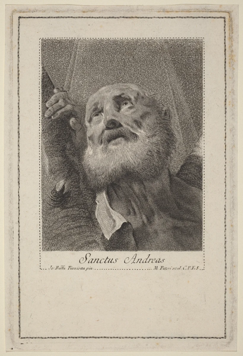 Sanctus Andreas by Marco Alvise Pitteri, print, 1702-1786