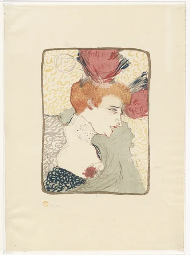 Mademoiselle Marcelle Lender, Half-length (Mademoiselle Marcelle Lender, en buste) by Henri de Toulouse-Lautrec, print, 1895