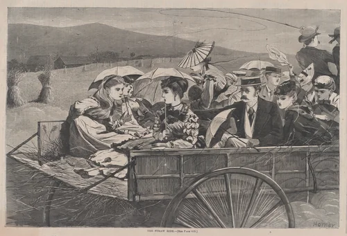 The Straw Ride (from "Harper's Bazar," Vol. II) by Winslow Homer, print, 1869