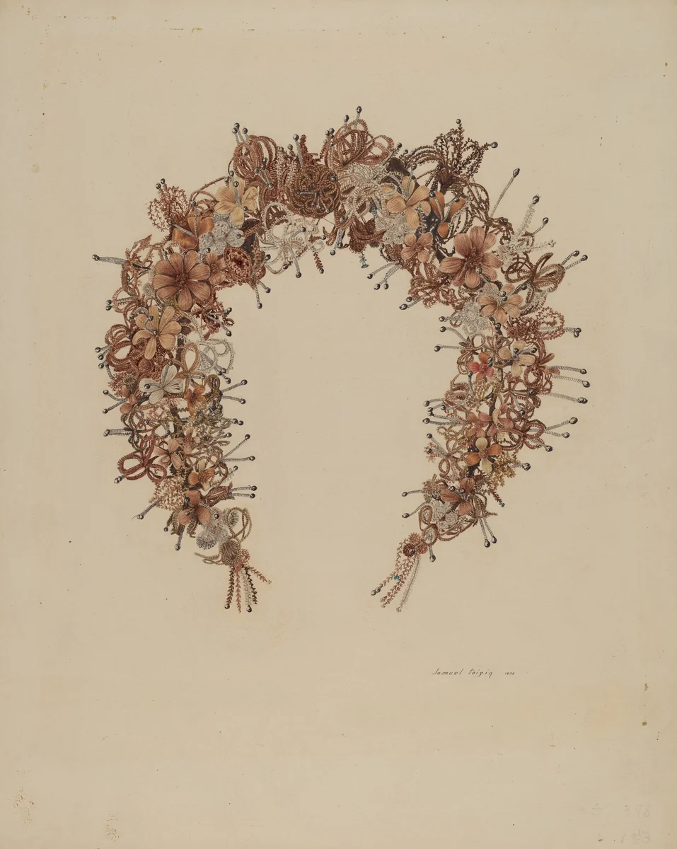 Hair Wreath by Samuel Faigin, index of american design, 1938