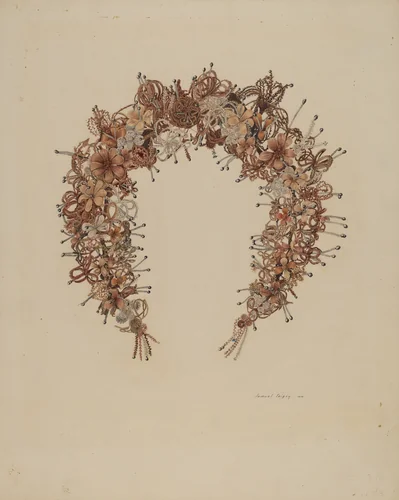 Hair Wreath by Samuel Faigin, index of american design, 1938