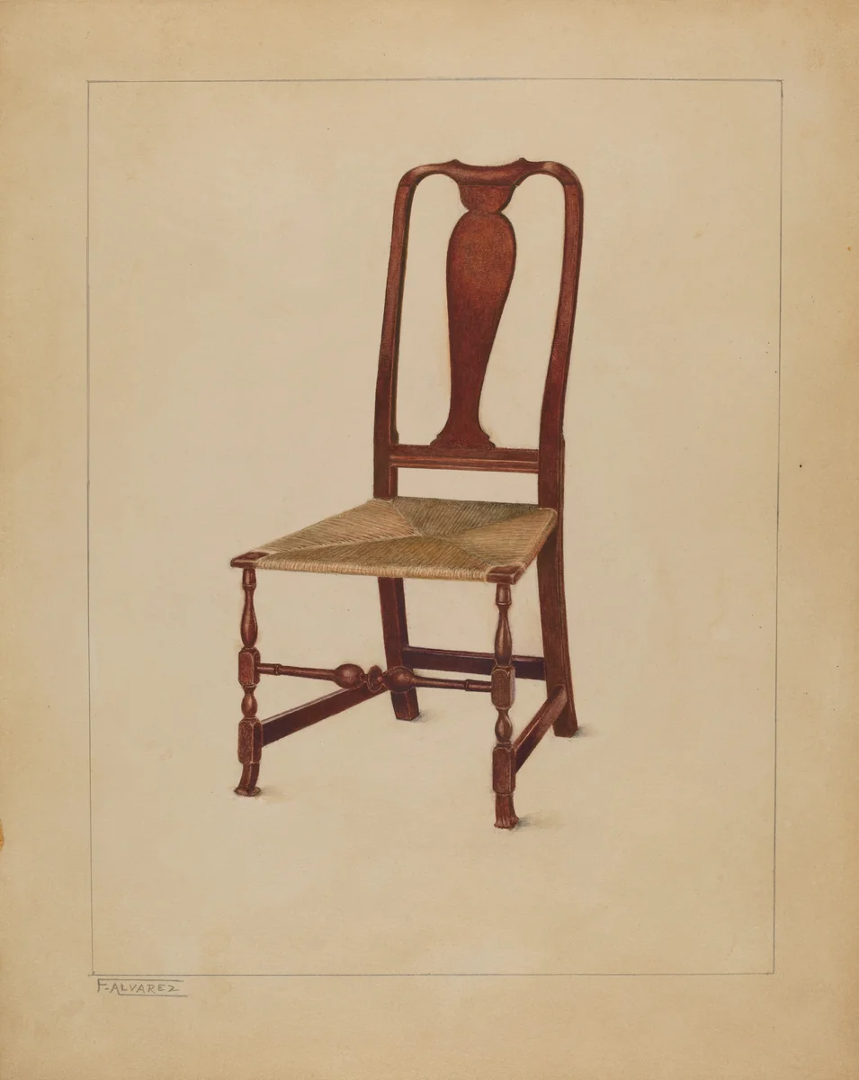 Side Chair (one of a pair) by Francisco Alvarez, index of american design, 1936