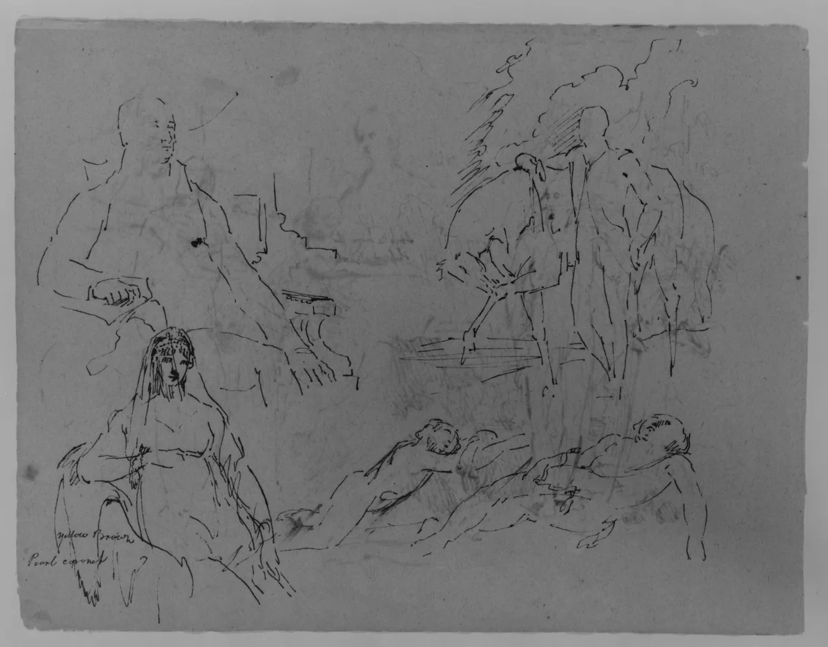 (From Sketchbook) by Thomas Sully, artwork, 1810-1820