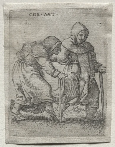 Dancing Cripples by Cornelis Massys, print, 1528-1548