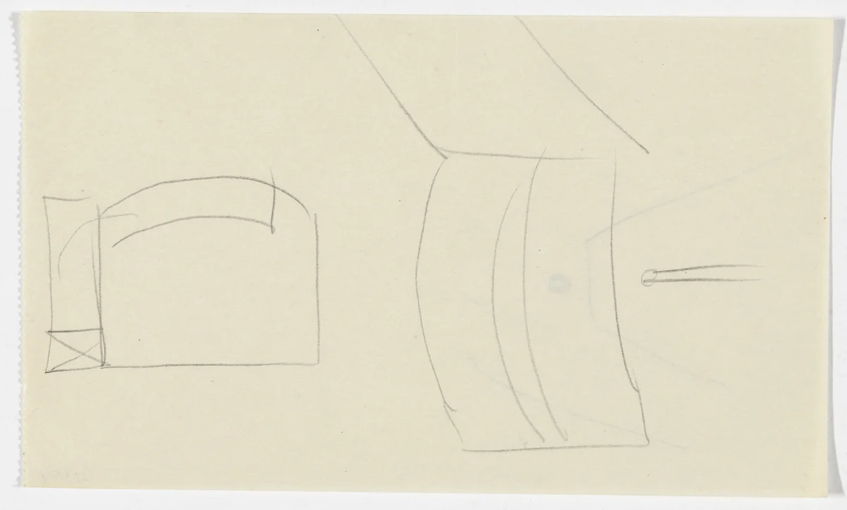 Unidentified sketches by Ludwig Mies van der Rohe, mies van der rohe archive, 1926