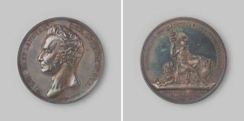 Op het innemen van Hasselt en Leuven door de kroonprins der Nederlanden by Johannis Petrus Schouberg, metalwork, 1831