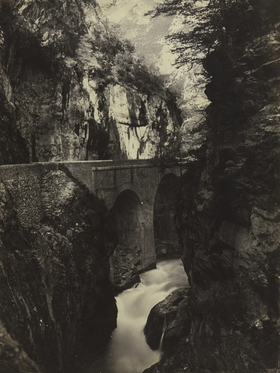 Road to Eaux-Chaudes, Pyrenees (recto) by Farnham Maxwell Lyte, photograph, 1850-1860