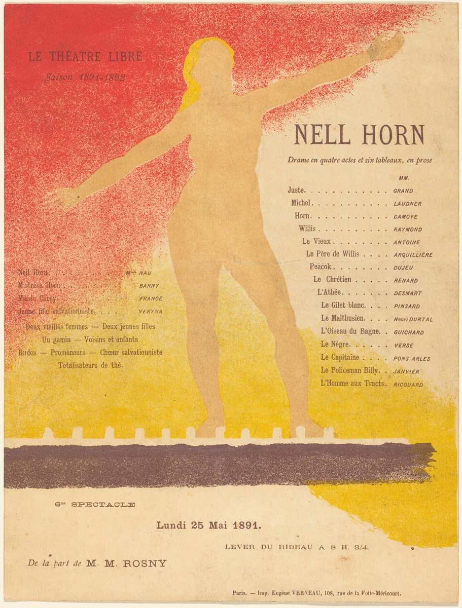 Nell Horn by Alexandre Charpentier, print, 1891