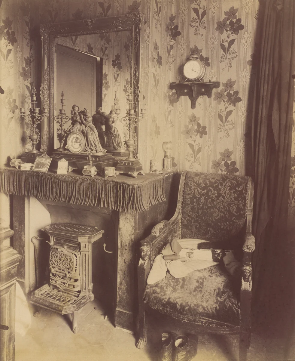 Interior of a Working Class Home, rue de Romainville by Eugène Atget, photograph, 1909-1910