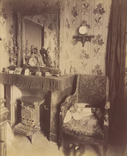 Interior of a Working Class Home, rue de Romainville by Eugène Atget, photograph, 1909-1910