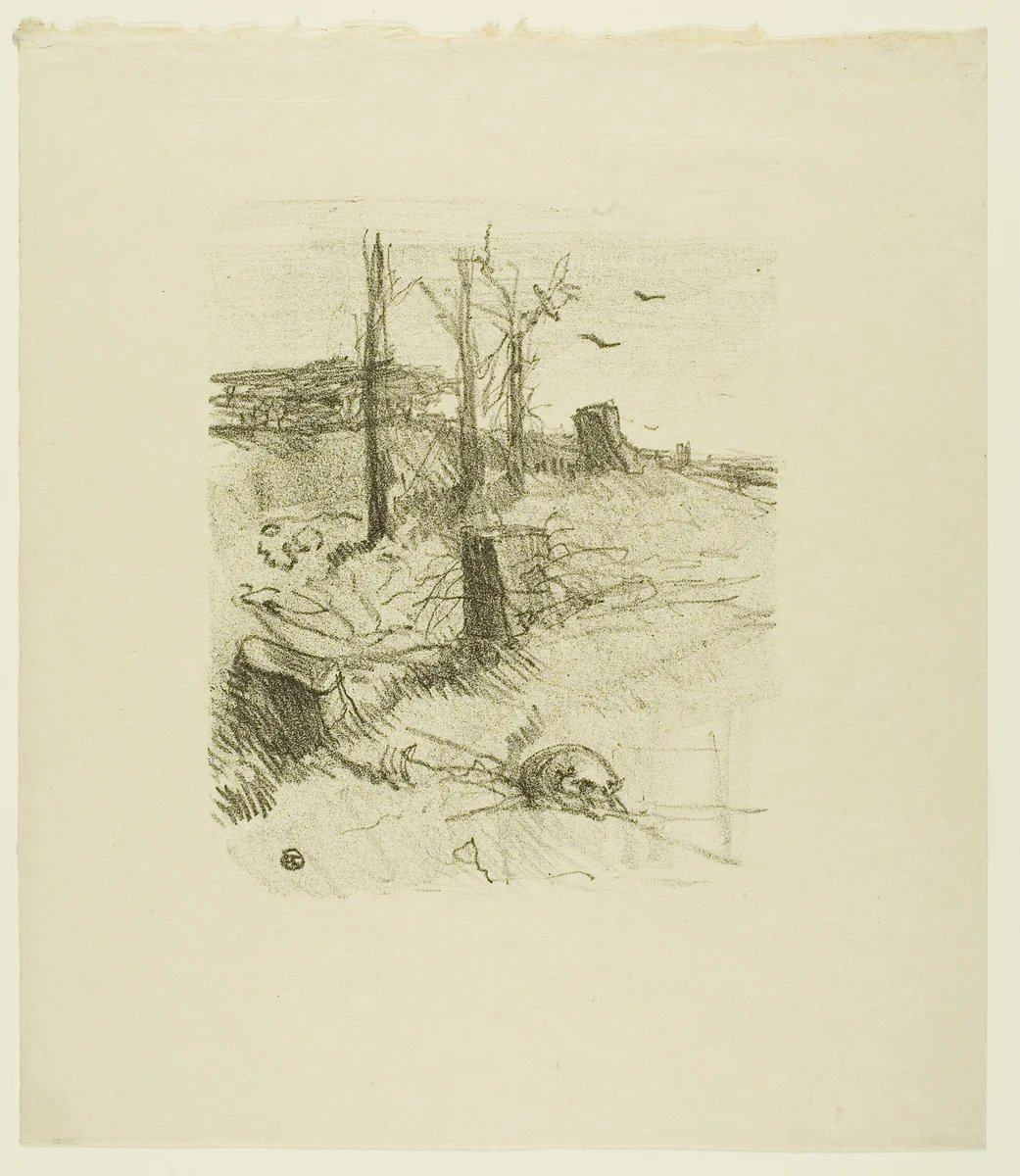 A Cemetery in Galicia, from Au Pied du Sinaï by Henri de Toulouse-Lautrec, print, 1897