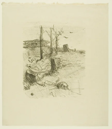 A Cemetery in Galicia, from Au Pied du Sinaï by Henri de Toulouse-Lautrec, print, 1897