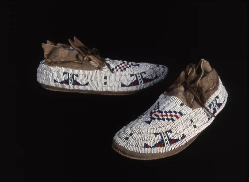 Pair of Moccasins by Artist Unknown, textile, 1875-1895