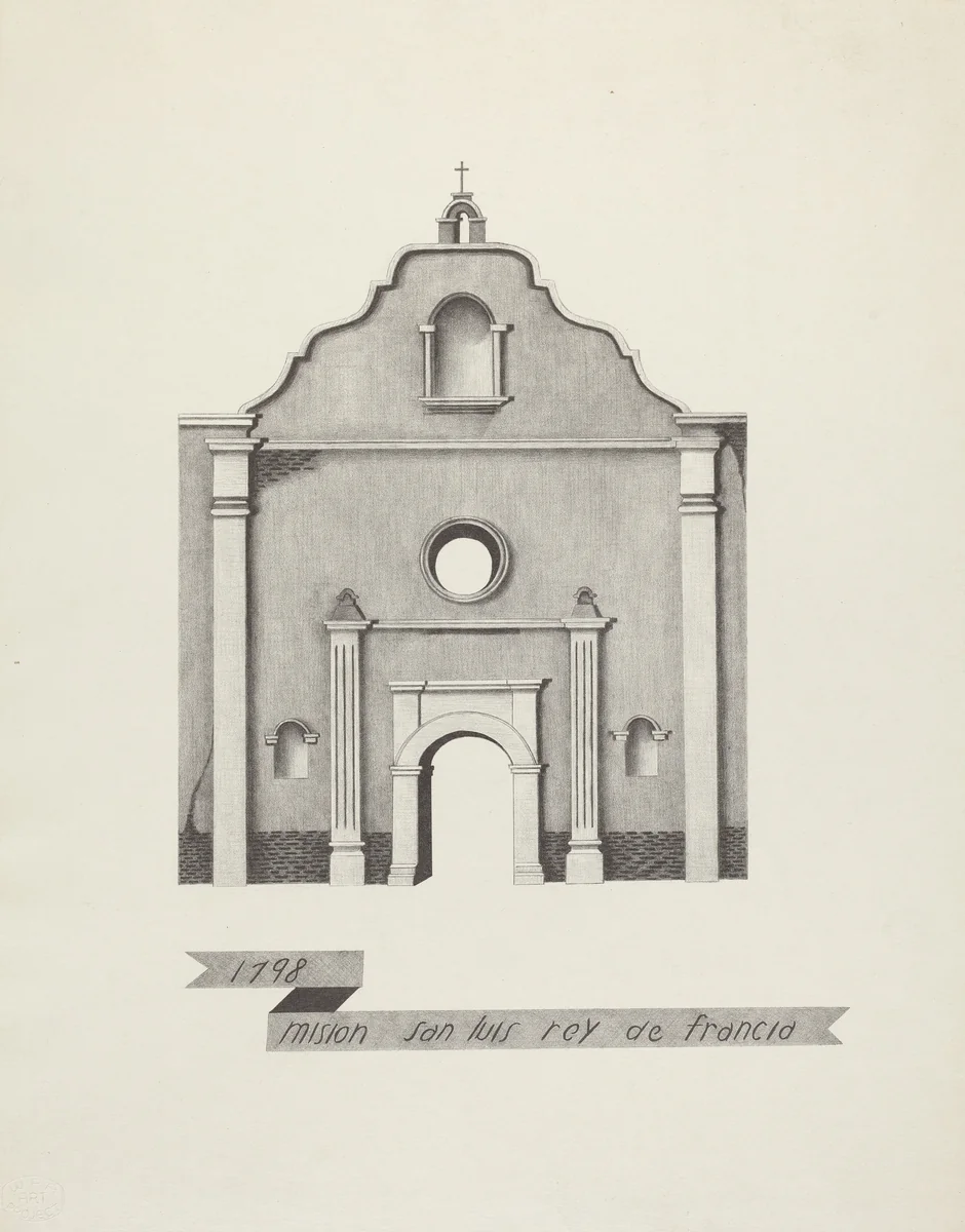 Mision San Luis Rey de Francia by James Jones, index of american design, 1935-1942