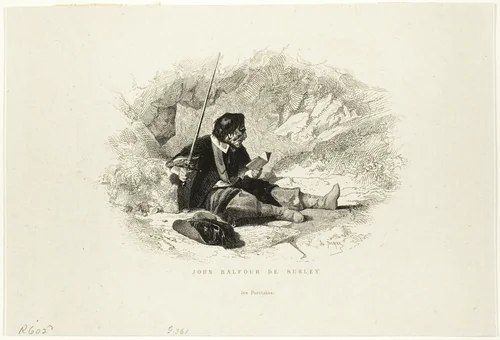 John Balfour de Burley - Les Puritains by Charles-Émile Jacque, print, 1833-1894
