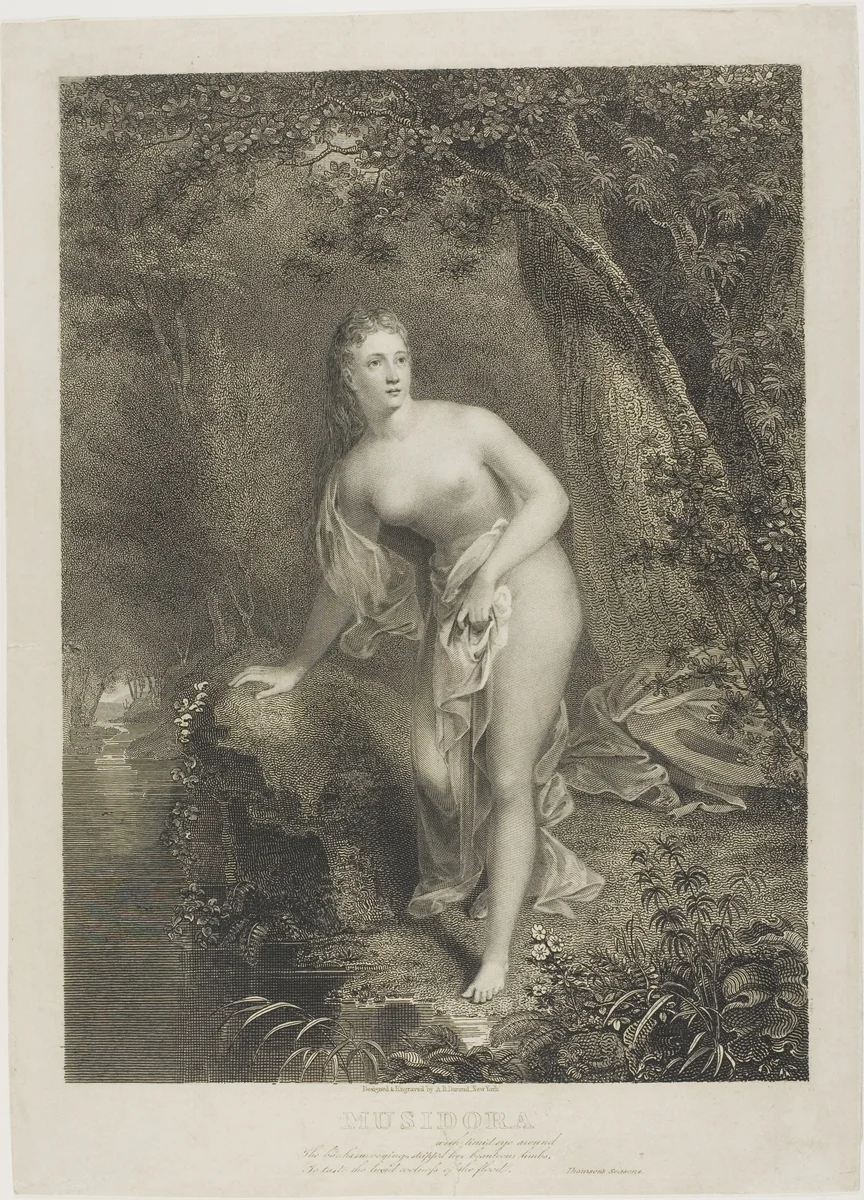 Musidora by Asher B. Durand, print, 1825