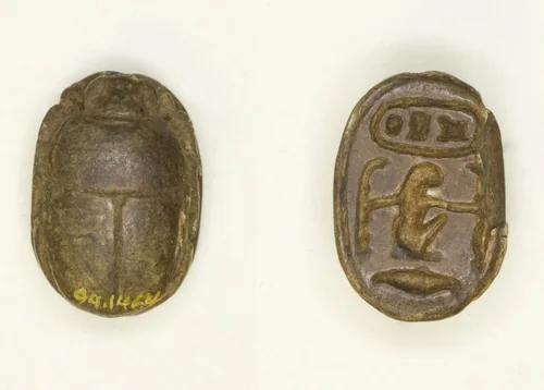 Scarab: Menkheperra (Thutmose III) by Egyptian, other, -1479--1425