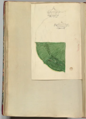 Designs for Two Tureens and a Plate by Alfred Forrester, drawing, 1845-1855