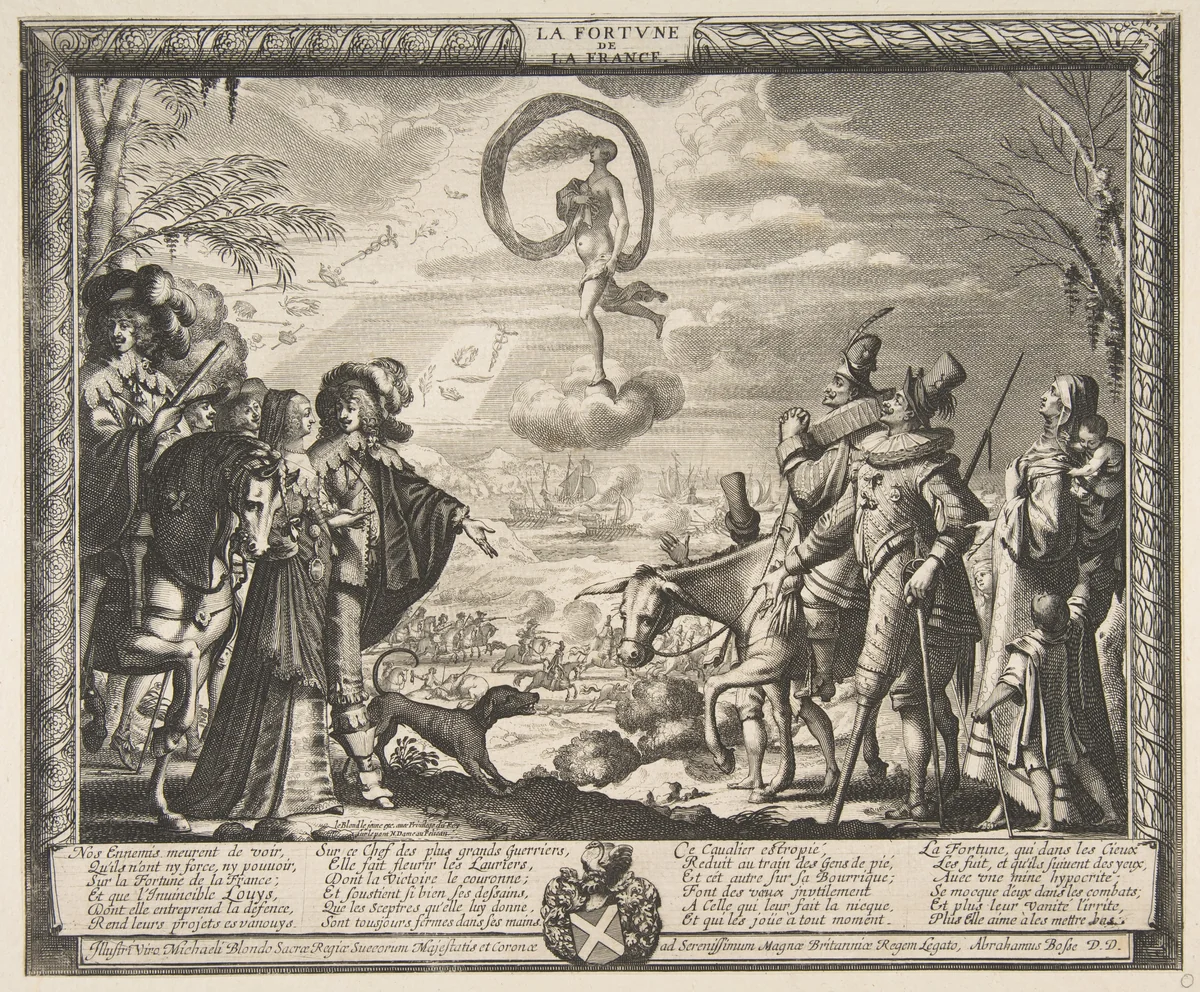 Fortune Favoring France (La Fortune de la France) by Abraham Bosse, print, 1630-1640