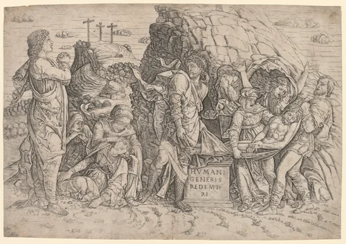 Entombment by Giovanni Antonio da Brescia, print, 1504-1514