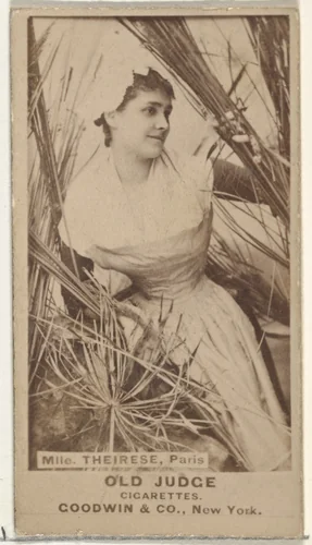 Mlle. Theirese, Paris, from the Actors and Actresses series (N171) for Old Judge Cigarettes by Goodwin & Company, photograph, 1886-1890