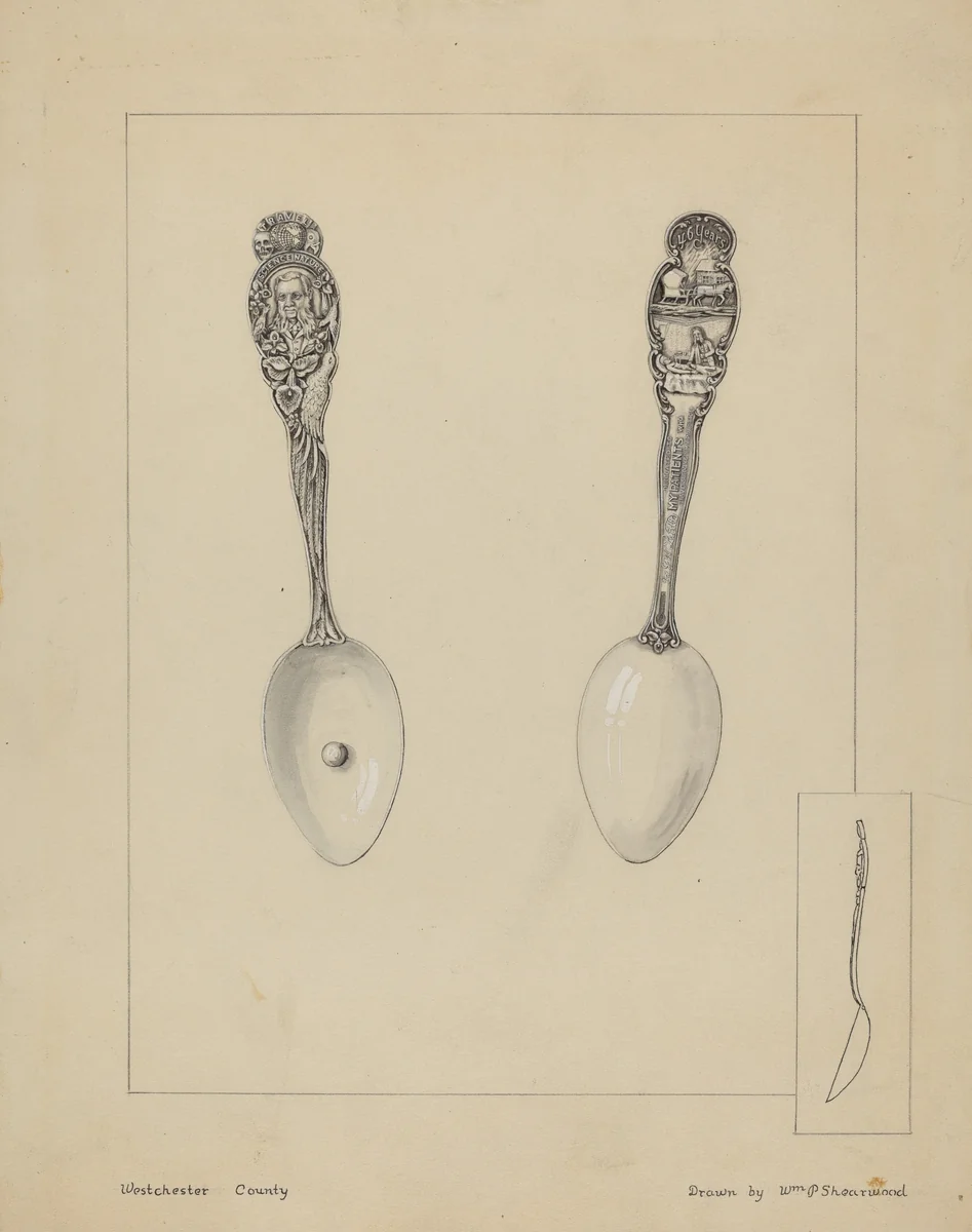 Silver Spoon by William P. Shearwood, index of american design, 1935-1942