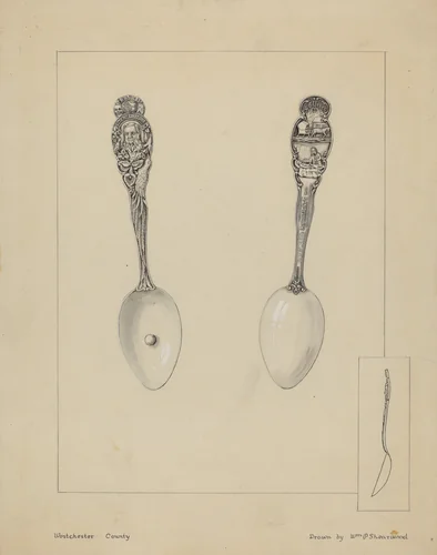 Silver Spoon by William P. Shearwood, index of american design, 1935-1942