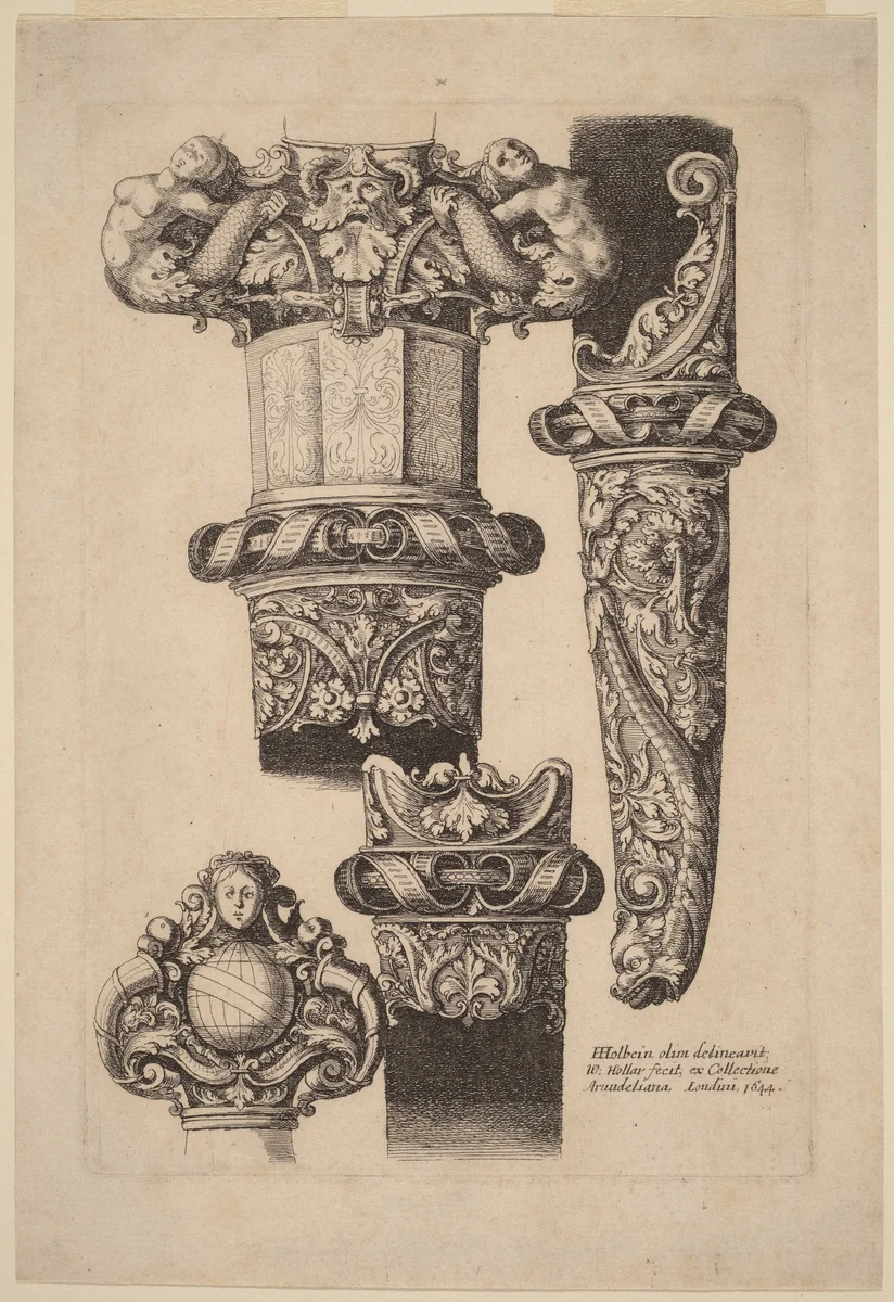 Ornamentation for a Dagger and Scabbard by Wenceslaus Hollar
Hans Holbein the younger, print, 1644