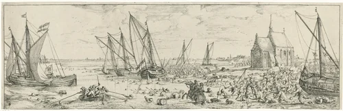 Mislukte aanval op fort Kallo, 1638 by Bonaventura Peeters, print, 1638