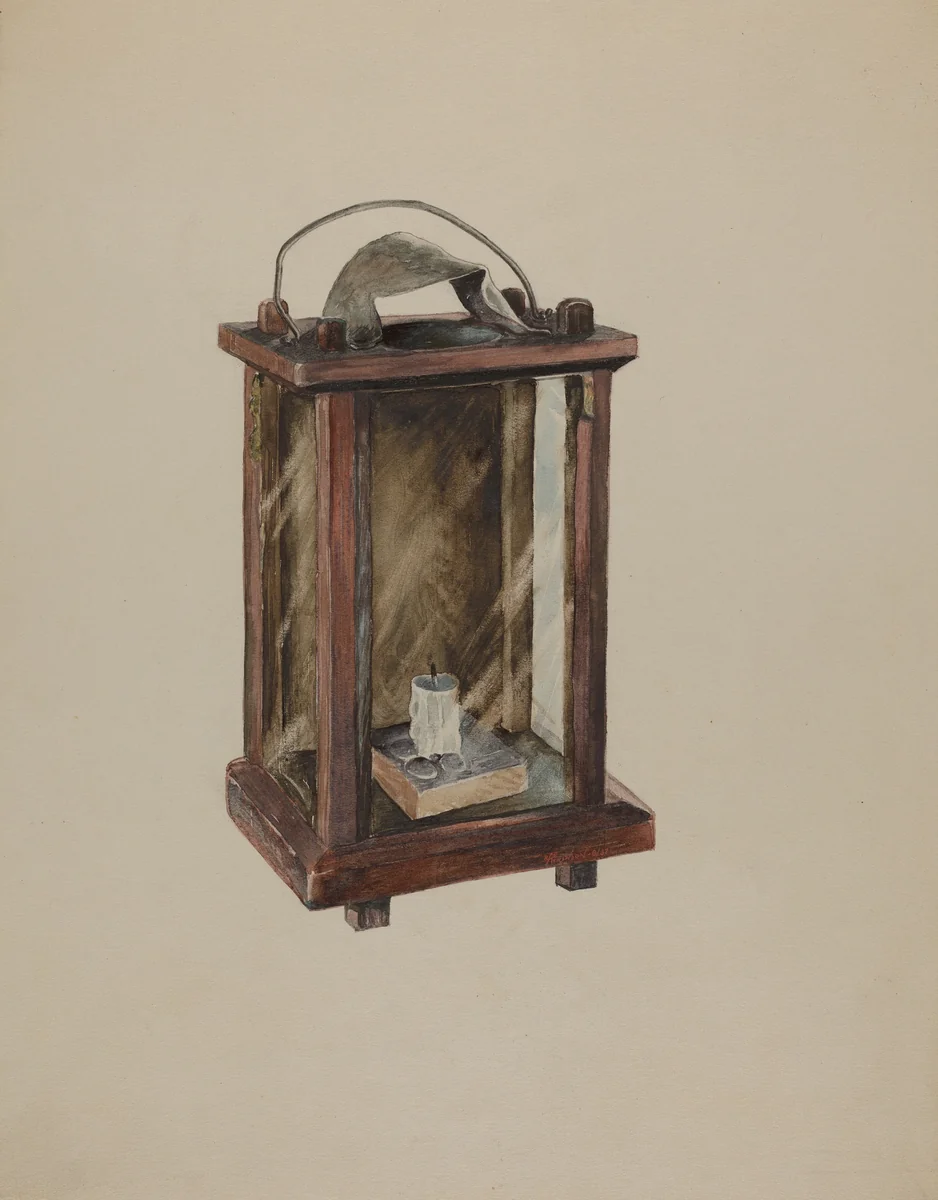 Lantern by Ralph Atkinson, index of american design, 1937