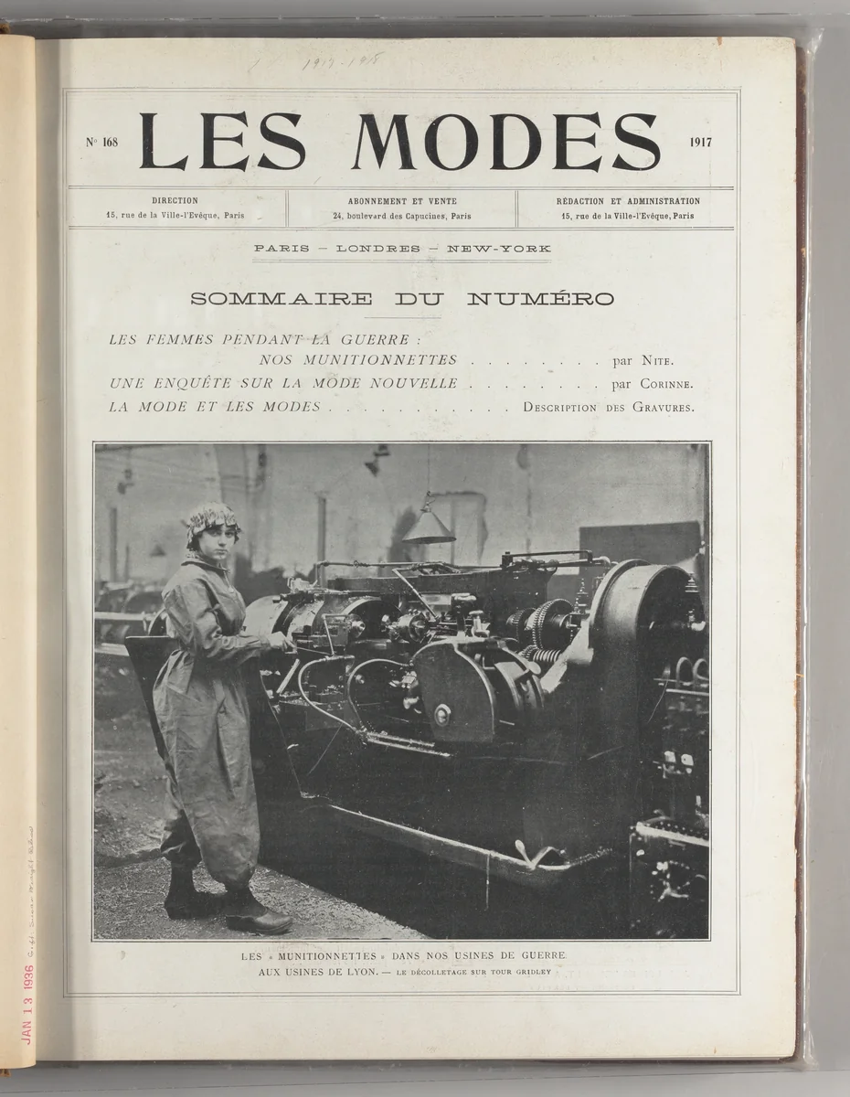 Les modes by Galerie Manzi, Joyant & Cie., artwork, 1917-1918