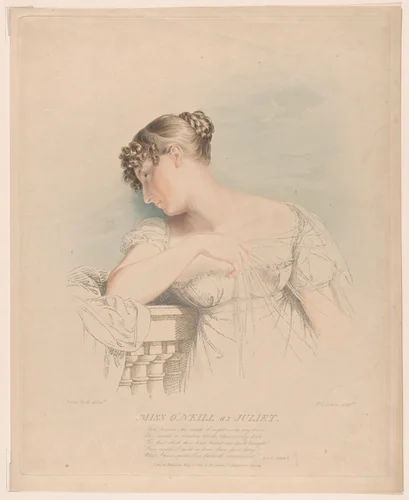 Miss O'Neill as Juliet by George Dawe, print, 1816