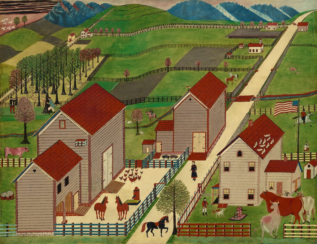 Mahantango Valley Farm by American 19th Century, painting, 1850-1899
