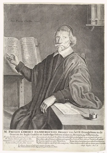 Portret van Paulus Cordes by anonymous, print, 1604-1720