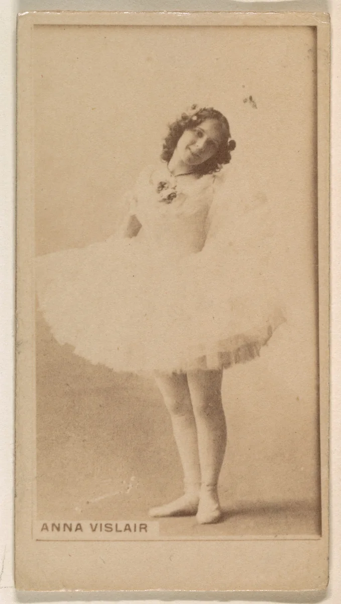 Anna Vislair, from the Actresses series (N245) issued by Kinney Brothers to promote Sweet Caporal Cigarettes by Kinney Brothers Tobacco Company, photograph, 1890