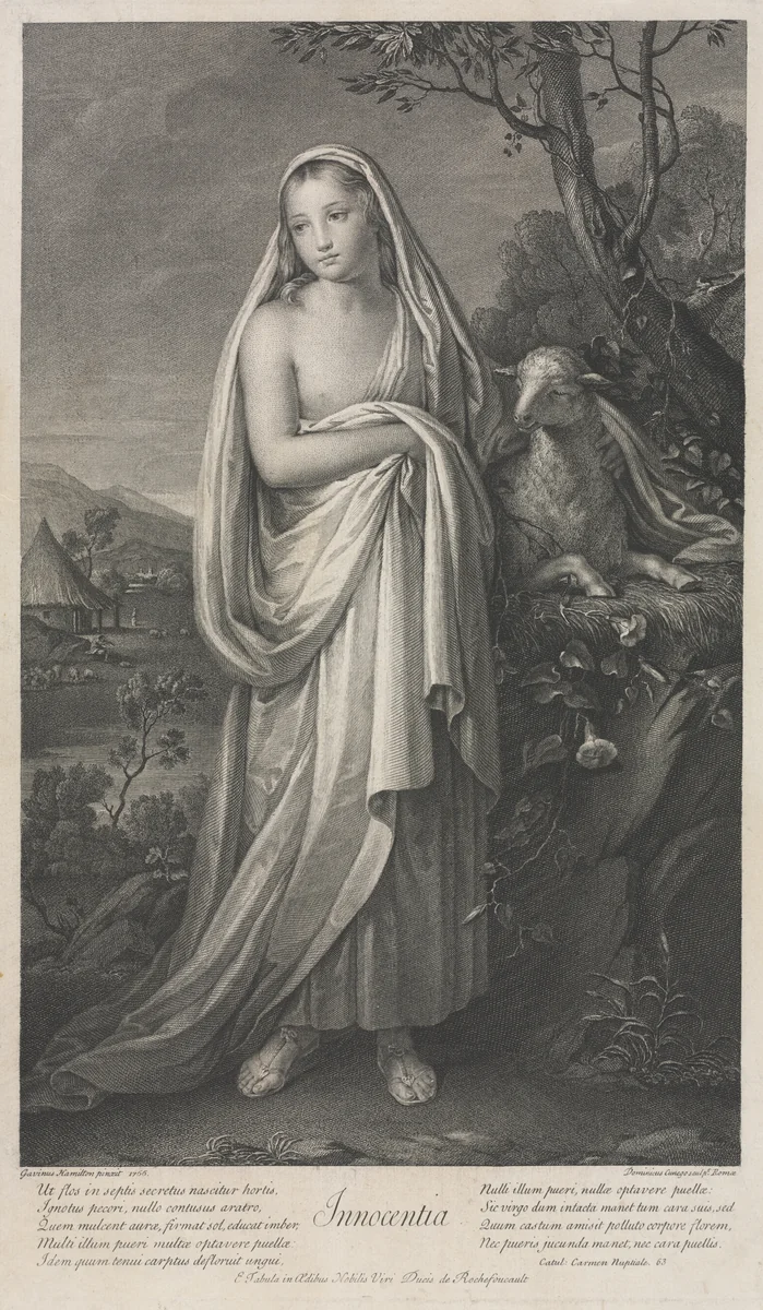 Innocence by Domenico Cunego, print, 1766