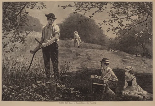 Making Hay by Winslow Homer, print, 1872